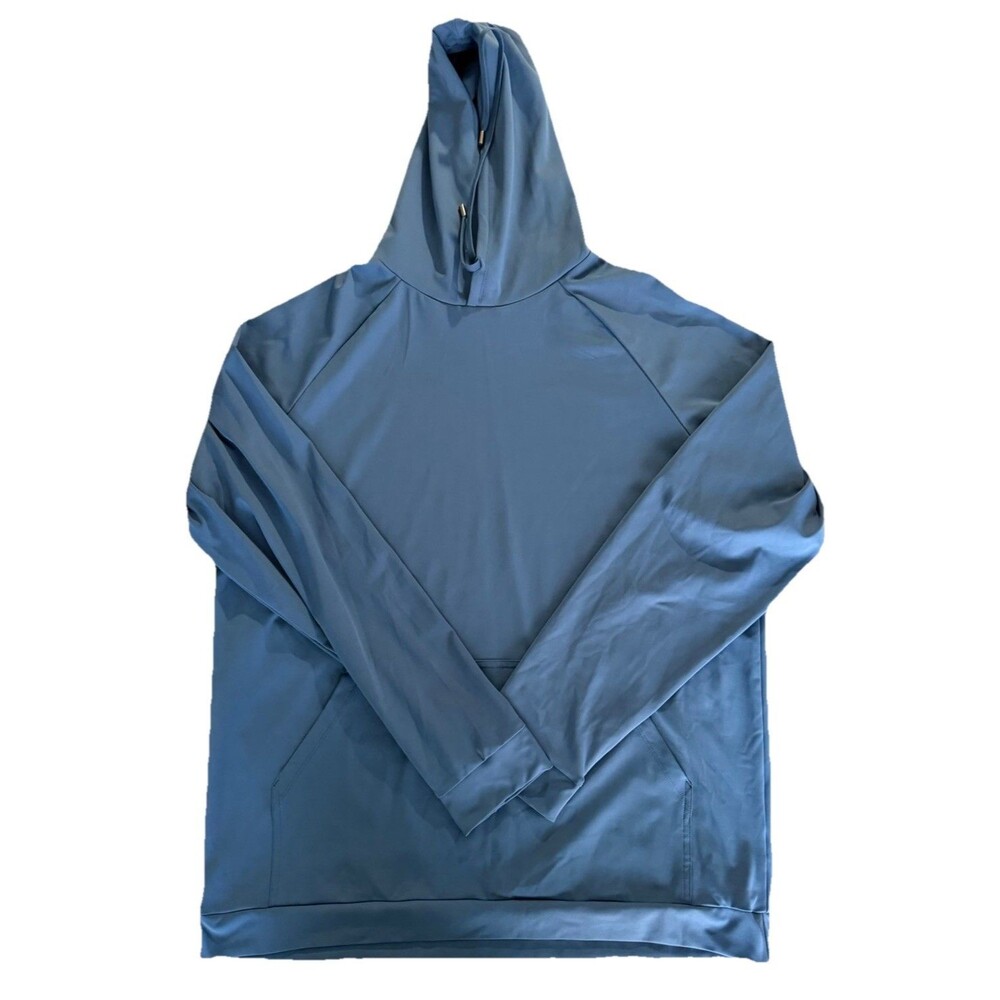 Grayson & Dunn Pullover Hoodie Mens Blue Performance Stretch Appx Size XL 25x30